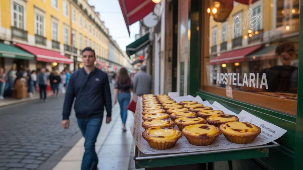 Le secret pour manger les meilleurs pastéis de nata à Lisbonne (et ce n'est pas là où vous pensez) (il faut les acheter tièdes dans les petites 'pastelarias' de quartier, loin des files de touristes)