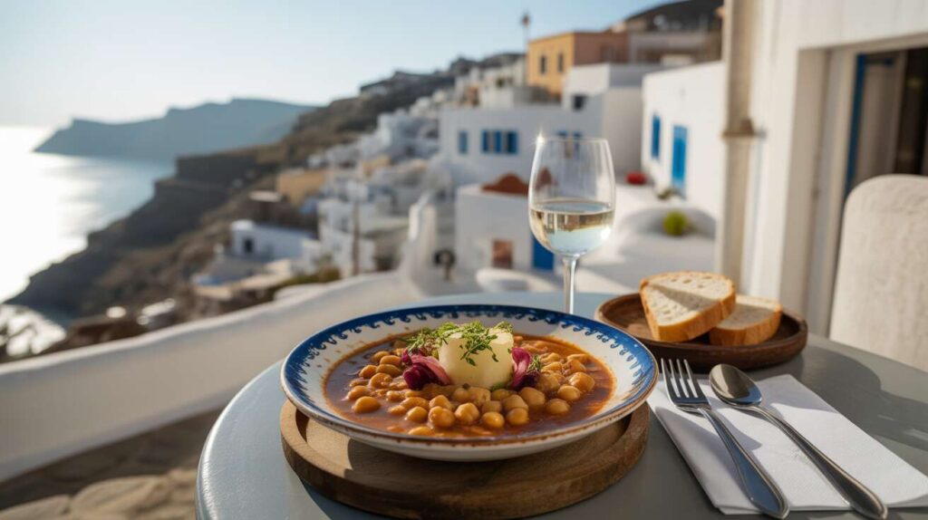Je suis aubergiste dans les Cyclades, voici le plat que je sers quand je veux vraiment faire plaisir à mes clients (la revithada, un ragoût de pois chiches cuit lentement toute la nuit)