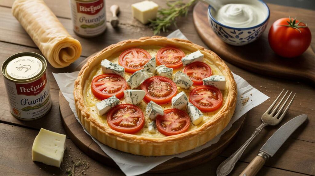 Tarte à la tomate et au bleu : recette délicieuse