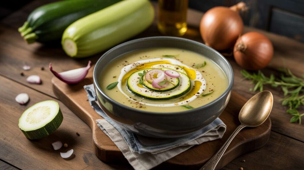 Velouté de courgettes au fromage frais : recette gourmande