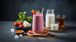 Smoothie léger fraises menthe : rafraîchissement estival