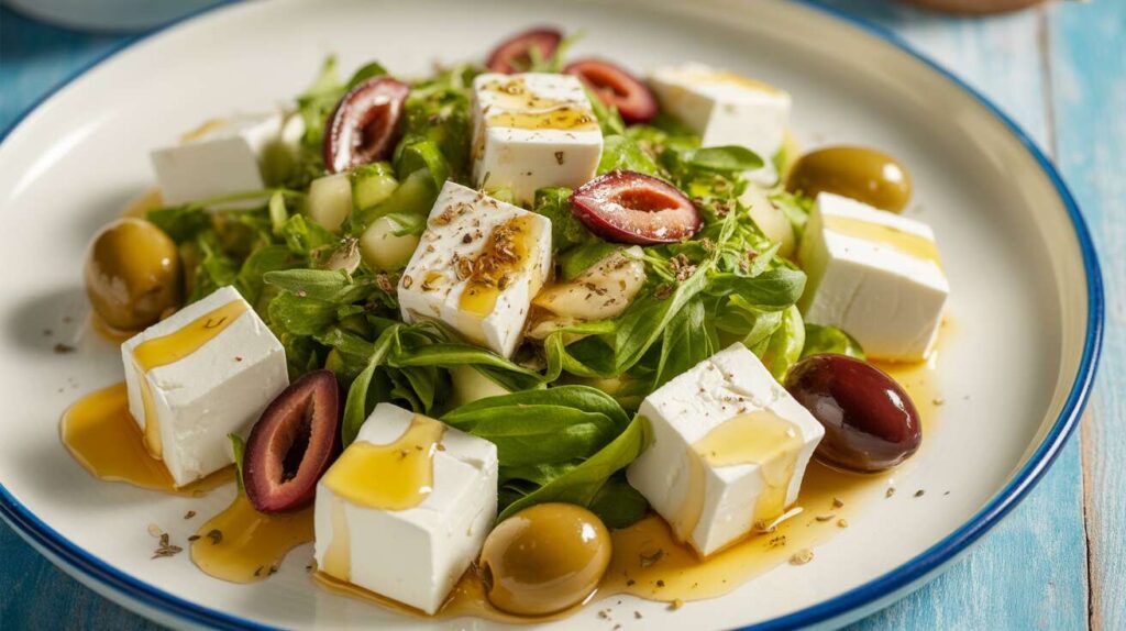 Salade fraîcheur au fromage grec : recette estivale et savoureuse