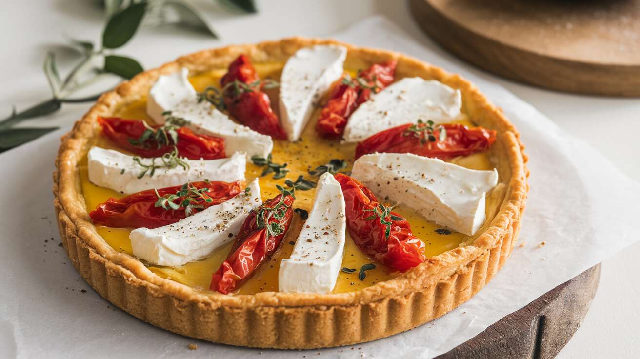 Recette de tarte tomate chèvre : simple et savoureuse