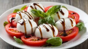 Salade Caprese : recette Tomate et Mozzarella di Buffala