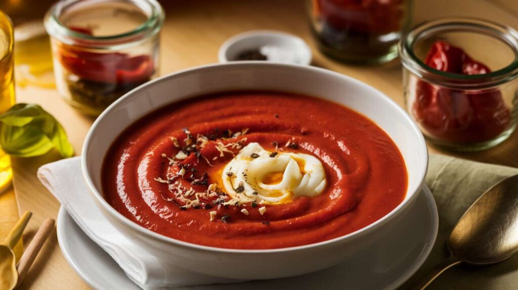 Velouté de Poivron Glacé au Fromage Frais : recette Gourmande