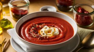 Velouté de Poivron Glacé au Fromage Frais : recette Gourmande