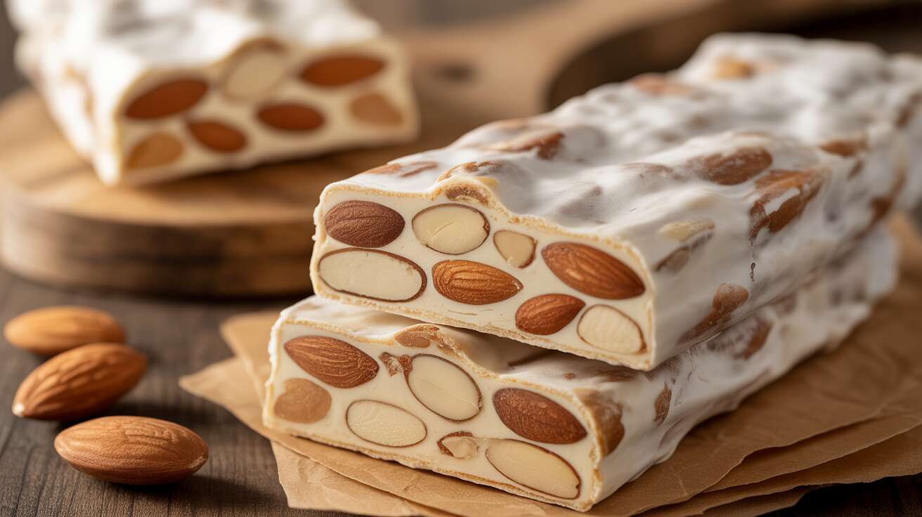Mauvaise nouvelle pour les touristes : le véritable nougat de Montélimar doit contenir au moins 30% d'amandes (sinon, ce n'est qu'une simple confiserie selon la loi)