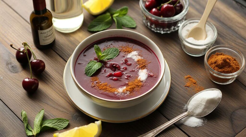 Soupe de cerises légère : recette à la cannelle et vin blanc