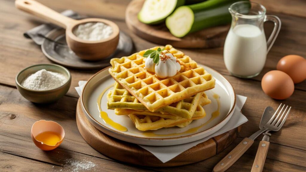 Gaufres courgettes et fromage frais : recette facile et savoureuse