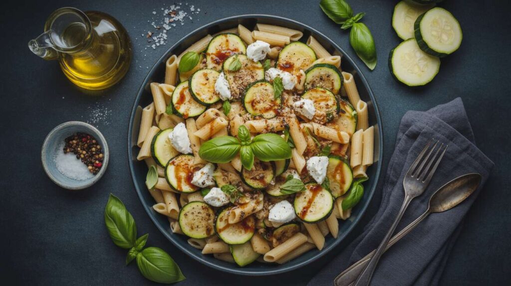 Salade de pâtes courgettes et chèvre : une recette gourmande