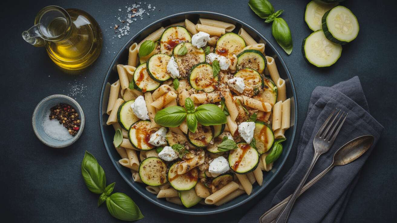 Salade de pâtes courgettes et chèvre : une recette gourmande