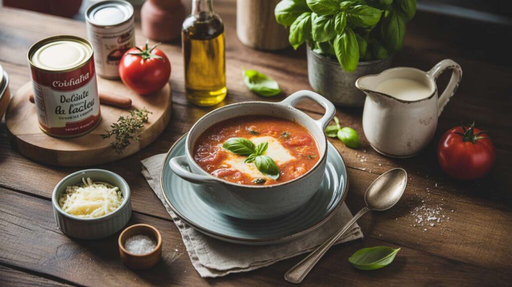 Velouté de Tomates au Basilic et Fromage