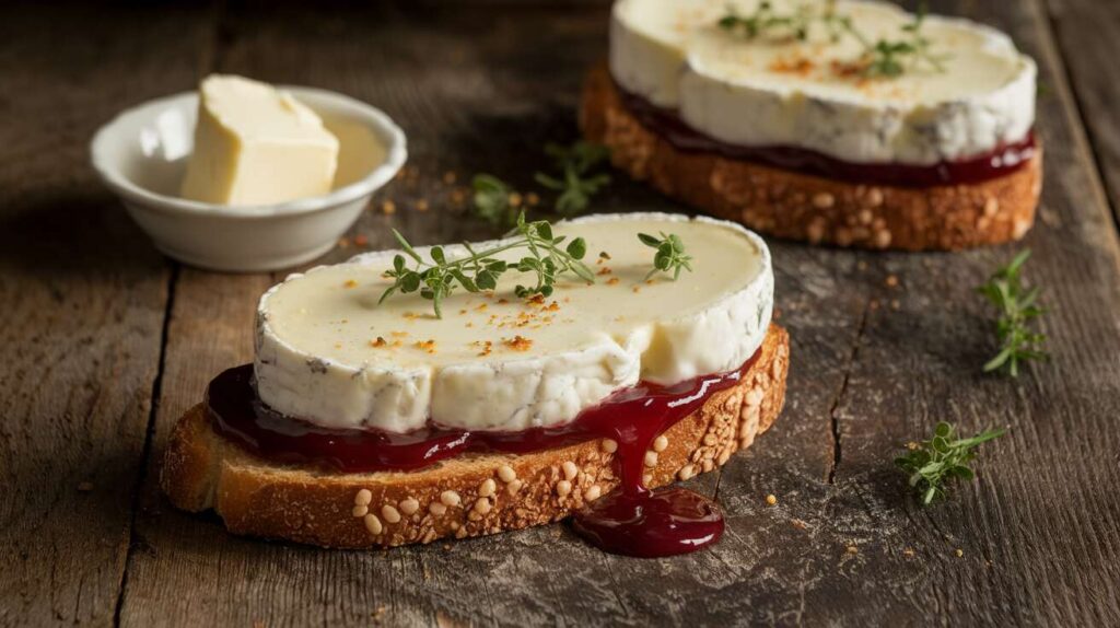 Croque au fromage de brebis et cerise noire : recette gourmande