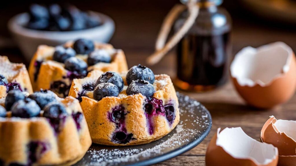 Mini clafoutis légers façon muffins aux myrtilles