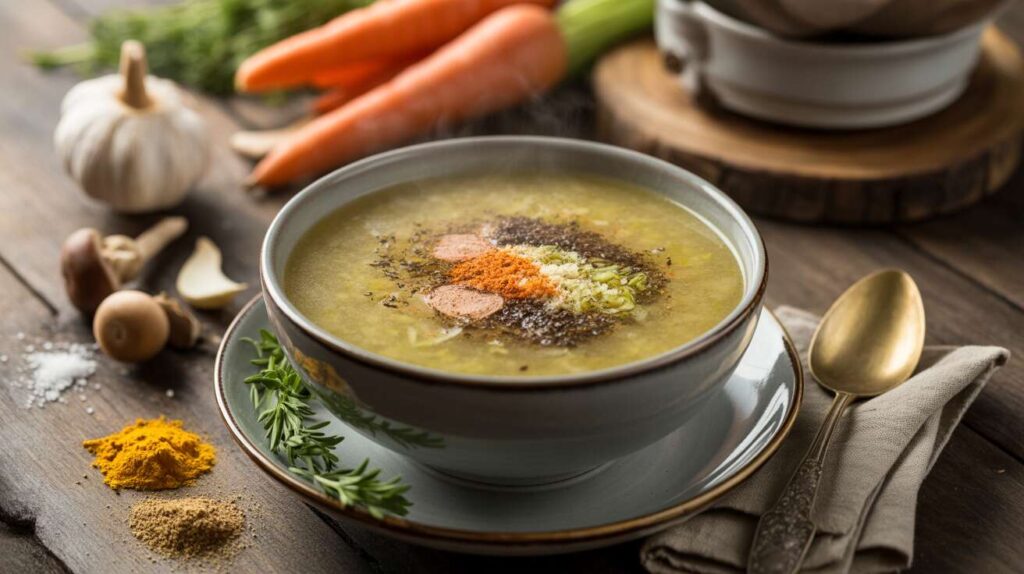 Le secret d'une soupe délicieuse le bouillon maison, un ingrédient de cuisine indispensable