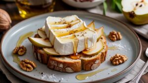 Chèvre chaud à la poire et au balsamique : la recette gourmande