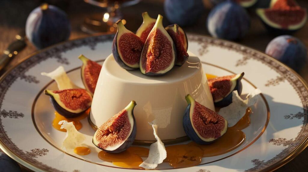 Pana cotta au fromage de brebis et figues rôties