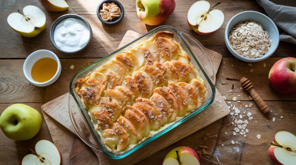 Gratin léger de pommes et poires : recette facile et savoureuse
