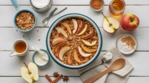 Gratin croustillant de pommes et poires aux Granola : recette légère