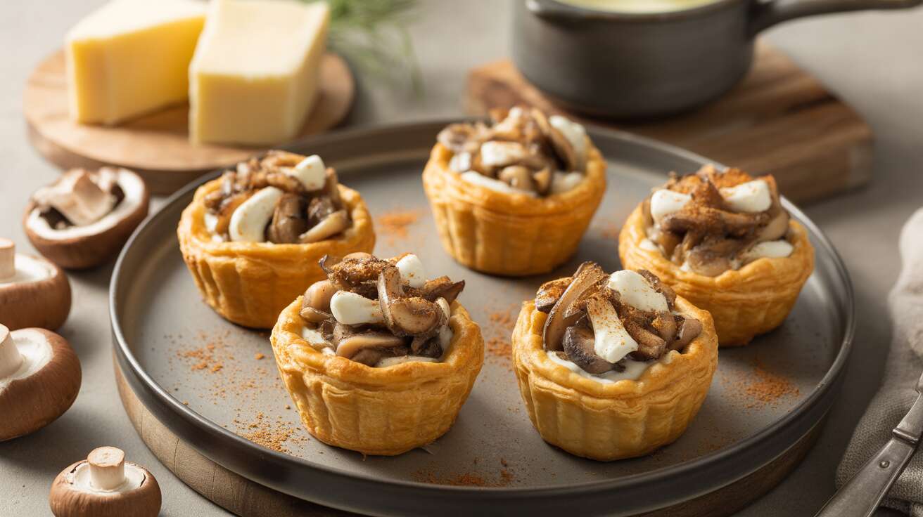 Bouchées à la reine forestières au fromage : recette gourmande