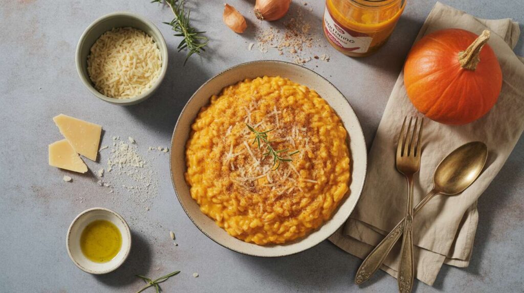 Risotto de potiron au fromage frais : recette savoureuse