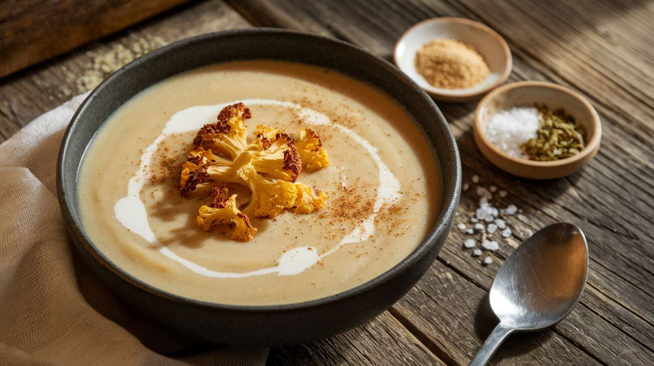 Soupe crémeuse au chou-fleur : entrée légère d&rsquo;automne