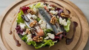 Recette : salade d’automne au maquereau fumé et fromage frais