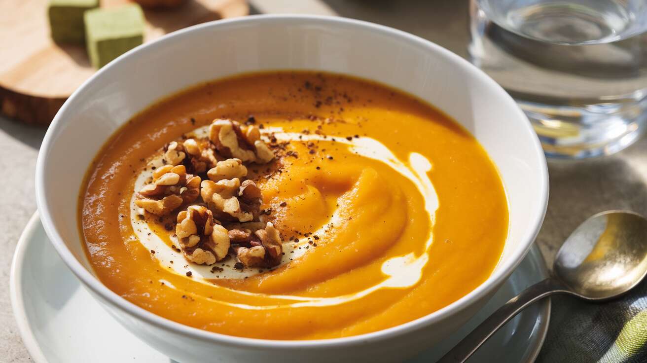 Recette Velouté Léger de Butternut aux Noix