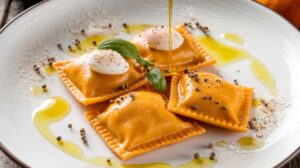 Raviolis au potimarron et chèvre frais : recette gourmande