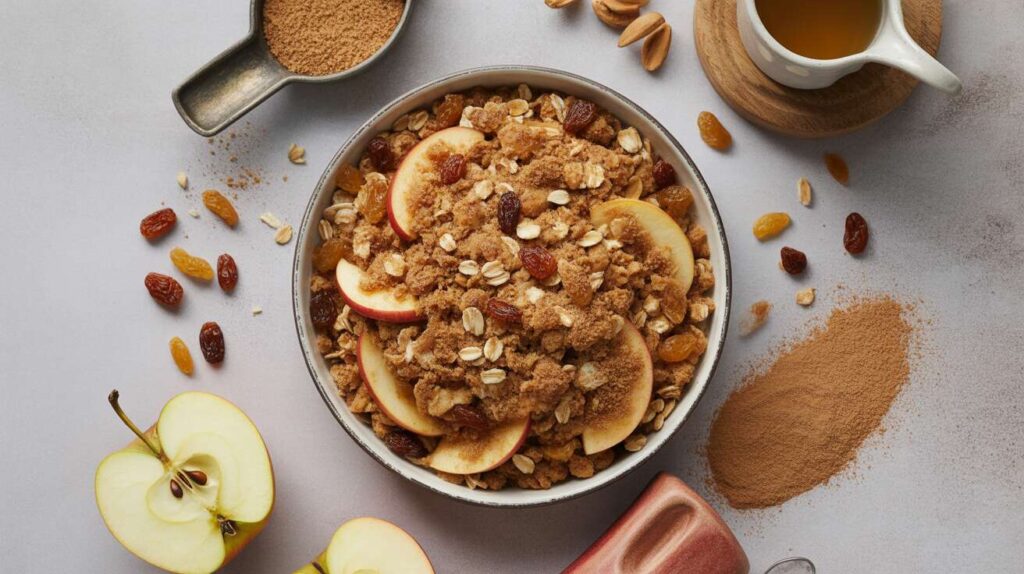 Mini Crumbles Légers : recette Pomme Raisin Délicieuse