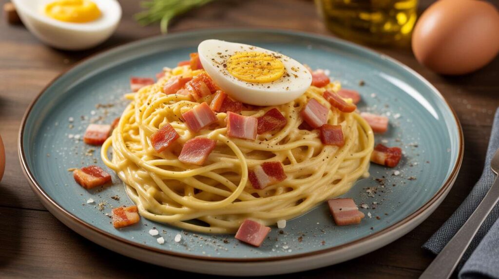 Spaghettis légères à la carbonara : recette sauce fromage blanc 0%