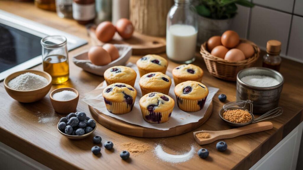 Muffins légers aux myrtilles : recette gourmande et saine
