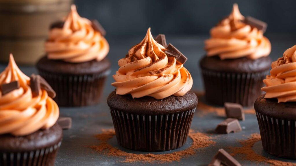 Cupcakes d'Halloween au Chocolat Noir Crème au Beurre Meringuée : recette Gourmande