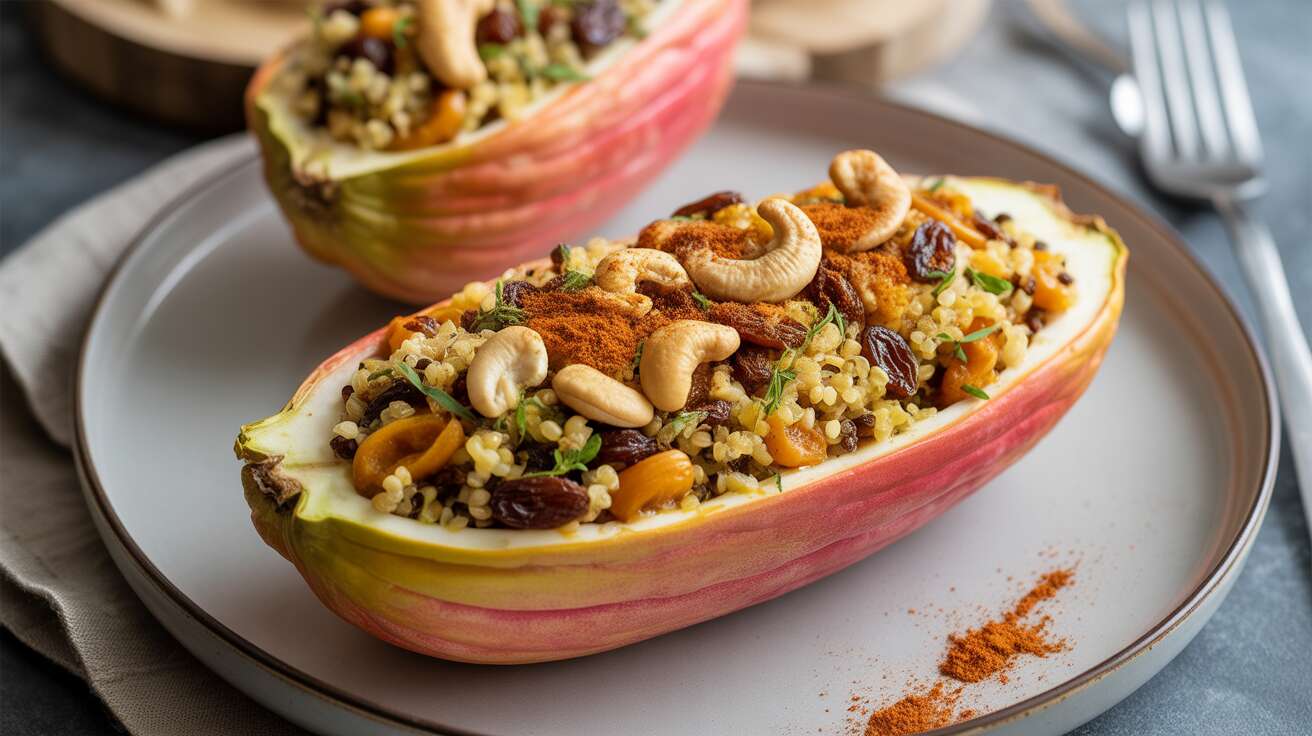 Potimarron farci léger au micro-ondes : recette rapide et saine