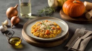 Risotto léger au potiron et parmesan : recette savoureuse