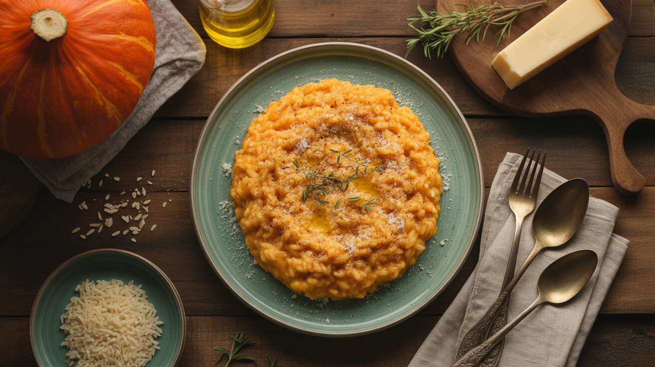 Risotto à la courge et fromage : recette gourmande