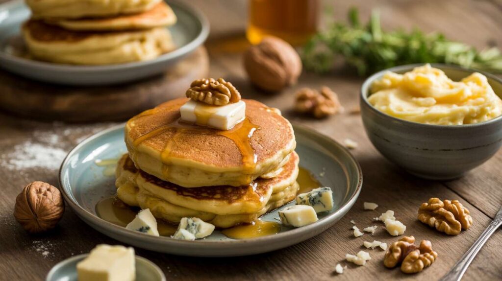 Pancakes de courge et fromage aux noix : recette gourmande