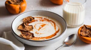 Crème légère de kaki au lait d&rsquo;amande : recette gourmande et saine