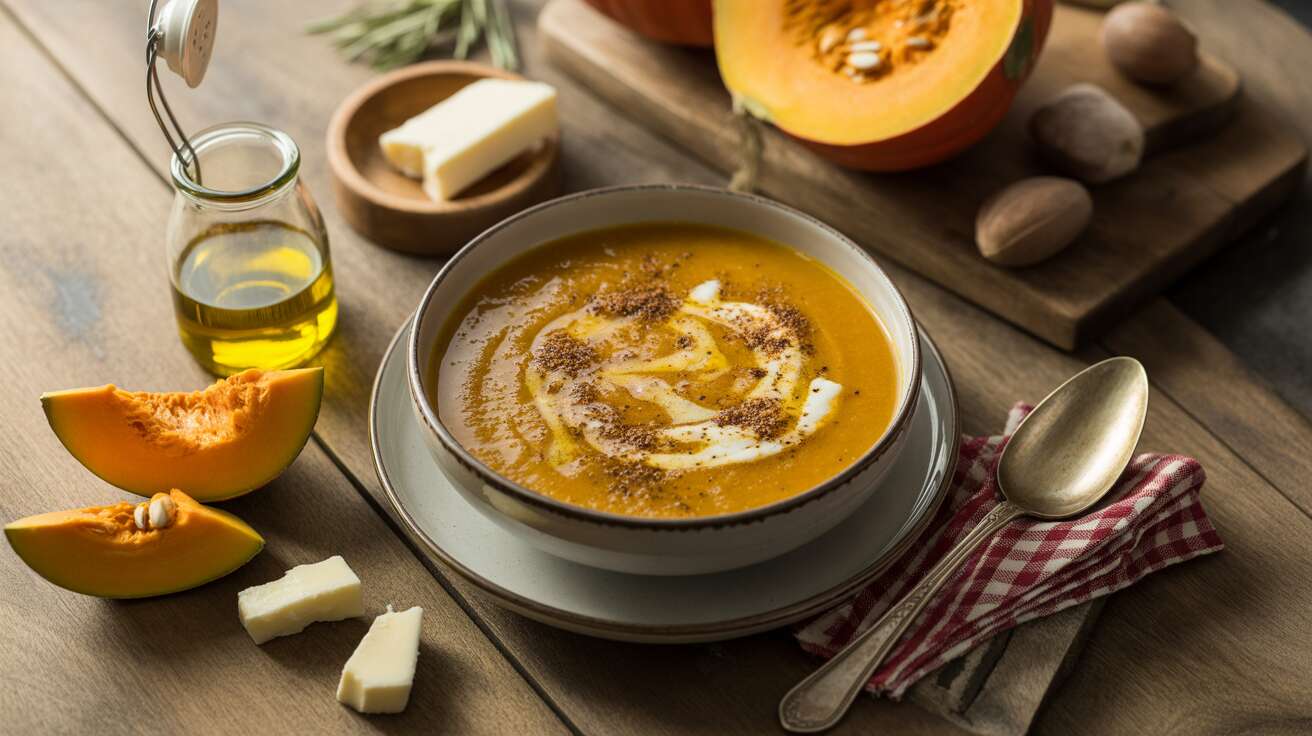 Soupe de potiron au fromage frais : recette gourmande et facile