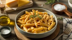 Recette de penne au potiron et parmesan