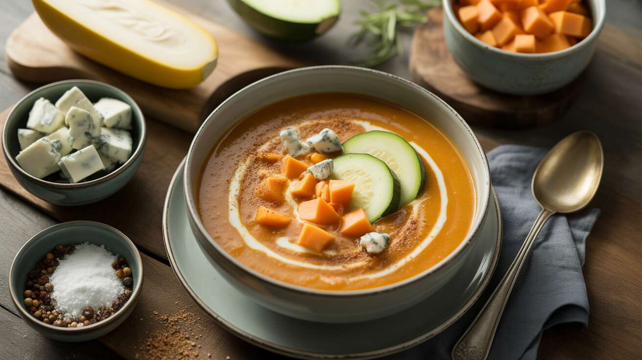Soupe à la courge et au Bleu : recette réconfortante