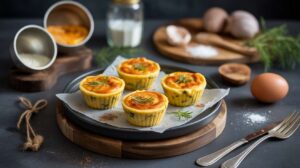 Mini quiches légères sans pâte au potimarron