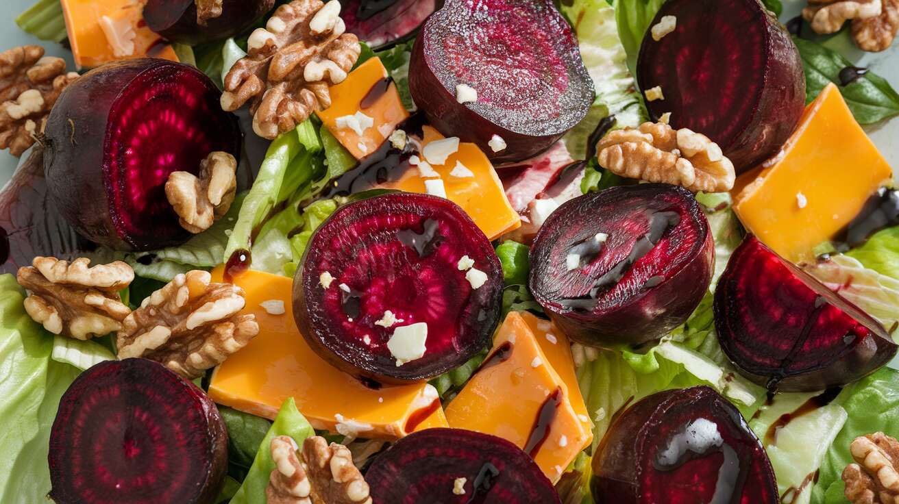 Salade au cheddar et betteraves rôties : une recette savoureuse