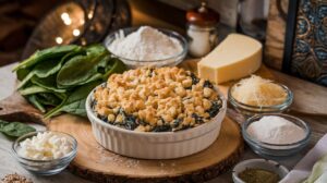 Crumble épinards et fromage frais : découvrez la recette simple et savoureuse