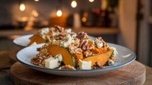 Crumble potimarron et fromage bleu : recette gourmande