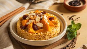 Tajine de semoule légère : potimarron à la cannelle