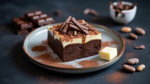 Brownie Chocolat Noir et Fromage Frais : recette Gourmande