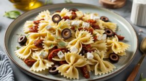 Salade de farfalle à la feta : recette savoureuse et facile