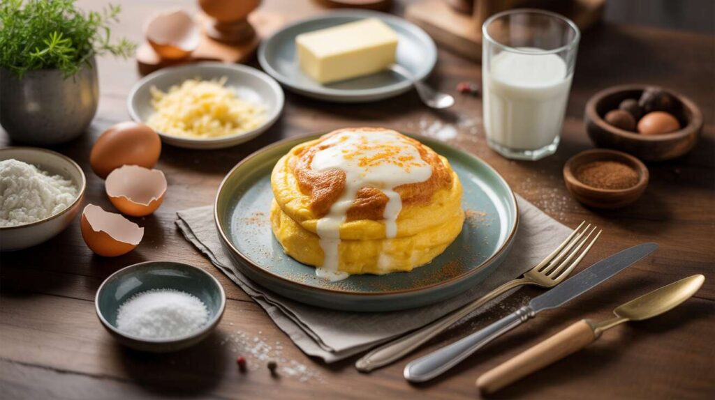 Omelette soufflée au fromage : recette gourmande et facile