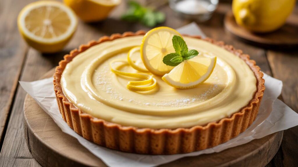 Tarte crémeuse au fromage frais et citron : recette gourmande